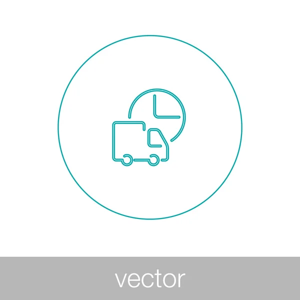 Logistik und Lieferung Symbol - Konzept flachen Stil Design veranschaulichen — Stockvektor