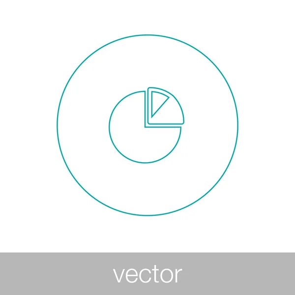 Circulaire diagram web pictogram - cirkeldiagram web icon - zakelijke gegevens een — Stockvector