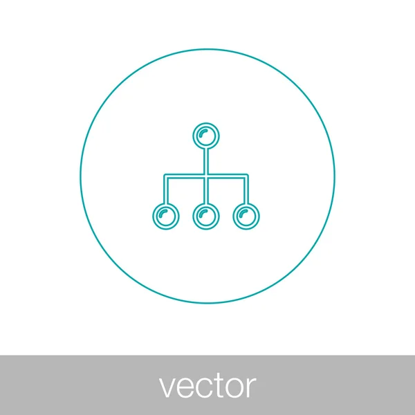 Concetto di gestione delle risorse Icona. Illustrazione stock appartamento desig — Vettoriale Stock