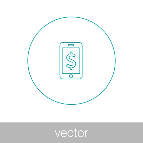 Icono de dinero - Icono financiero — Archivo Imágenes Vectoriales