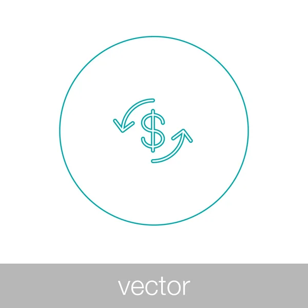 Icono de dinero - Icono financiero — Vector de stock