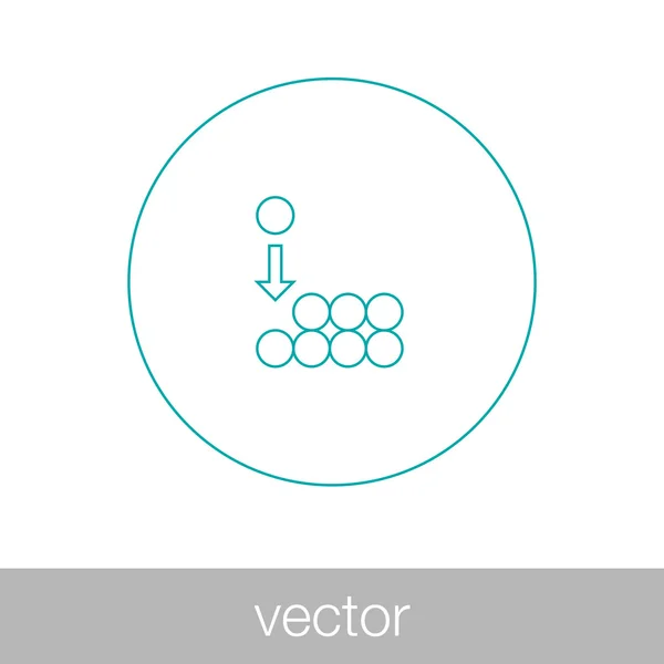 Icône concept d'intégration. Cercles icônes. Illustration de stock plat — Image vectorielle