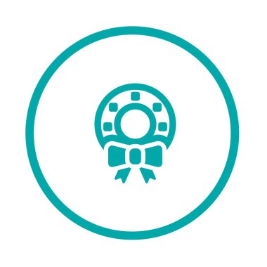 Holly ile Noel ve kış dekorasyon. Kavram düz stil d