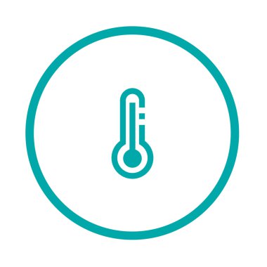 Termometre simgesi. Kavram düz stil tasarım çizim simgesi.