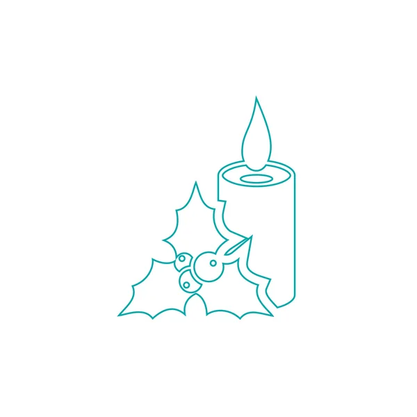 Icona della candela di Natale — Foto Stock