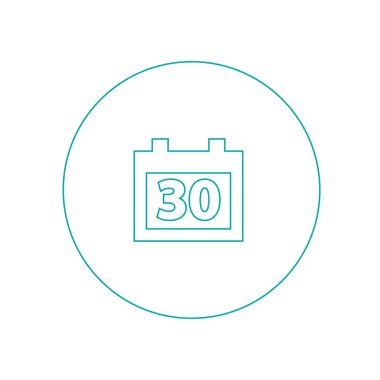 Kağıt Aralık Takvim tasarım simgesi.