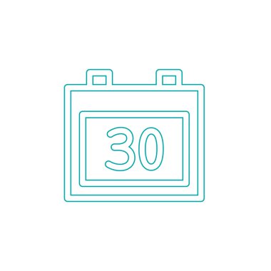 Kağıt Aralık Takvim tasarım simgesi.