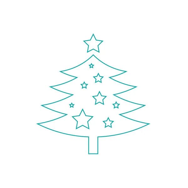 Kerstboom pictogram — Stockfoto