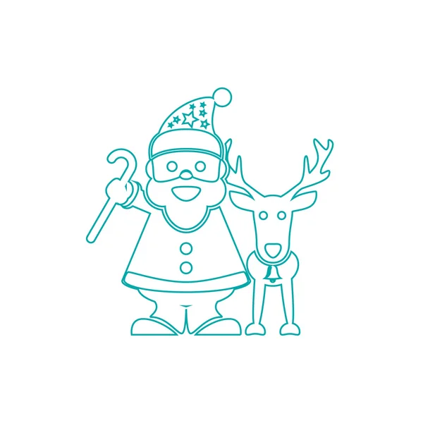 Santa claus pictogram. Concept platte ontwerp illustratie stijlicoon. — Stockfoto