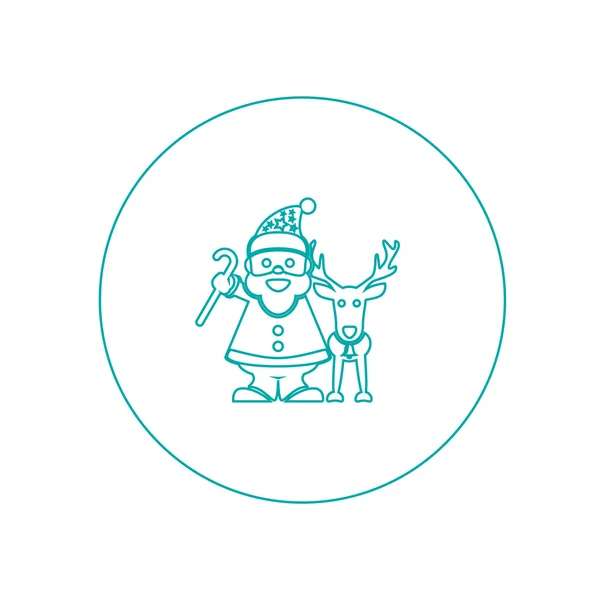 Ikona Świętego Mikołaja. Koncepcja płaski styl projektowania ilustracja ikony. — Zdjęcie stockowe