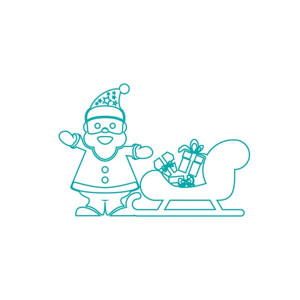 Icono de Santa Claus. Icono de ilustración de diseño de estilo plano de concepto . — Foto de Stock