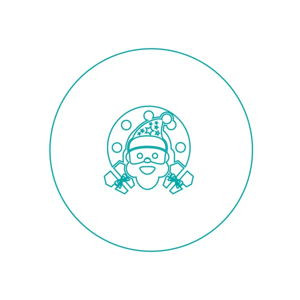 Weihnachtsmann-Ikone. Konzept flacher Stil Design Illustration Symbol. — Stockfoto