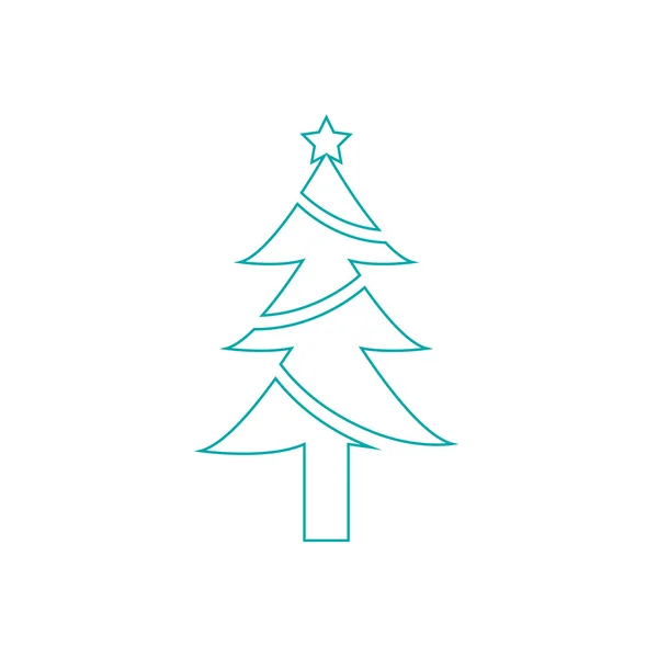 Kerstboom pictogram — Stockfoto