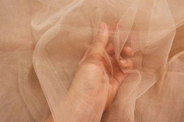 Lavanta tülü, allık tül, kumaş dokusu, Tulle dokusu, Tulle kapat.