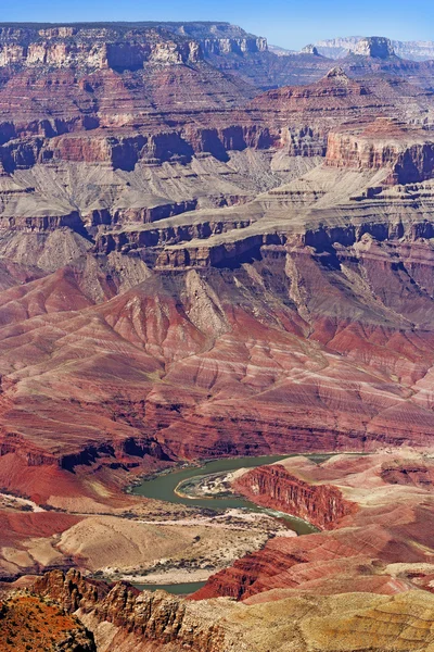 Χρώματα του Grand Canyon και μια κάμψη στον ποταμό Κολοράντο — Φωτογραφία Αρχείου