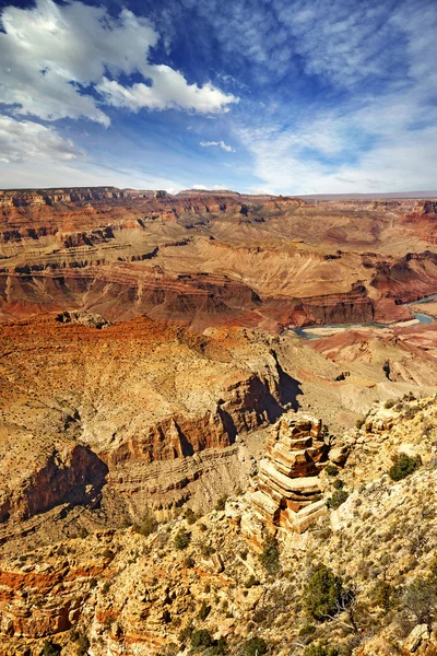 Vista panorâmica do Grand Canyon e do rio Colorado — Fotografia de Stock
