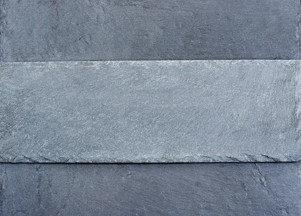 Slab of grey slate on slate background — Stock Photo, Image