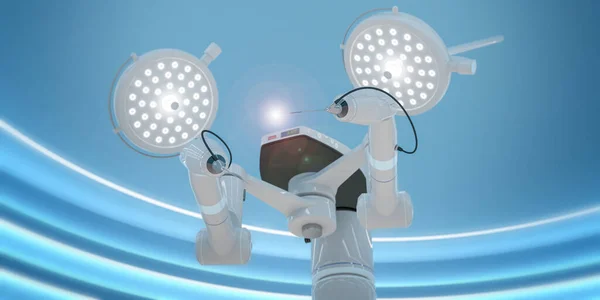 遠隔操作するための手術用ロボットアーム 3Dイラスト — ストック写真