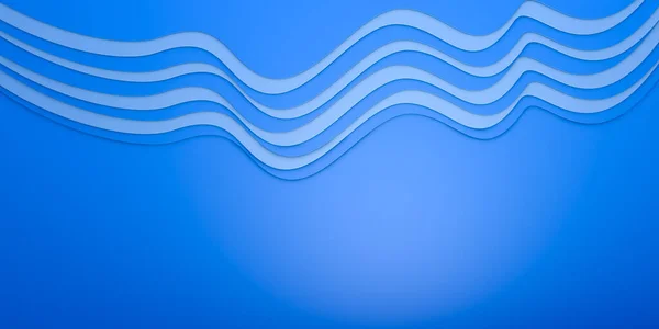 Abstract Blue Waves Background Paper Cut Style — Stock Photo, Image