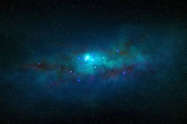 Nebulosa Oscura Constelación Azul Cielo Estrellado Nocturno — Foto de Stock