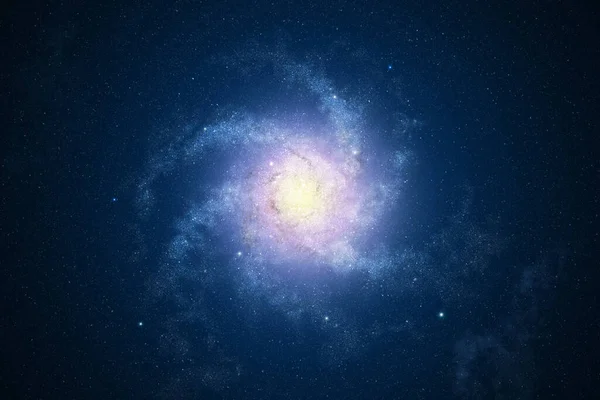 Galaxia Espiral Estrellas Espacio Profundo Azul — Foto de Stock