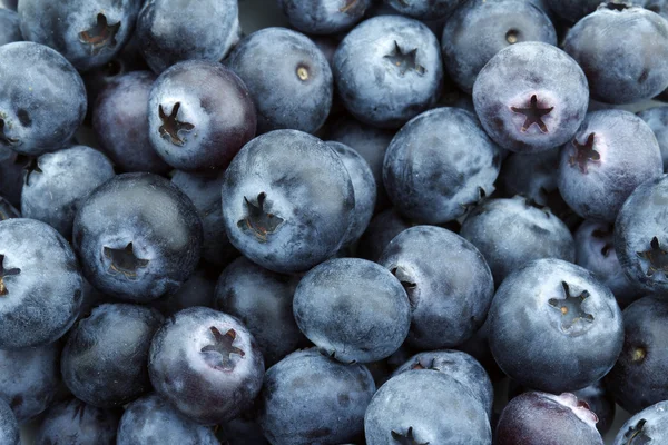 Nahaufnahme eines Haufens von Blaubeeren — Stockfoto