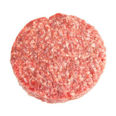 Beyaz arka plan üzerinde izole bir sığır eti burger