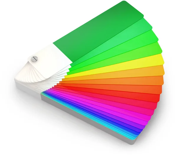 Paleta de colores abierta aislada sobre fondo blanco — Foto de Stock
