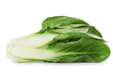 Beyaz arka plan üzerinde izole taze swiss chard