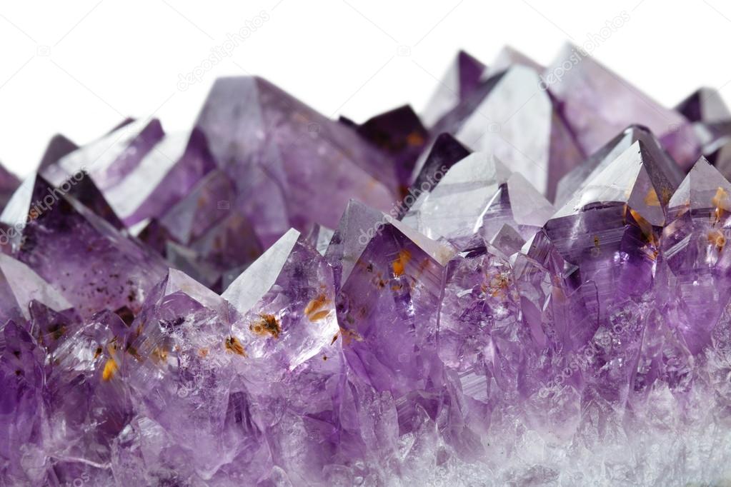 Close up of semi-precious gemstone crystals