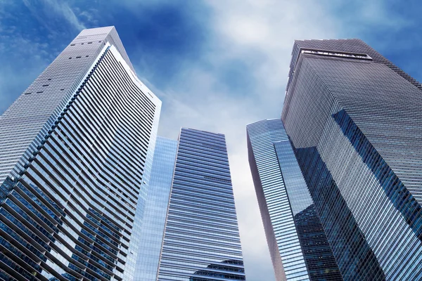 Street view of modern skyscrapers in the daylight — Stock Photo, Image