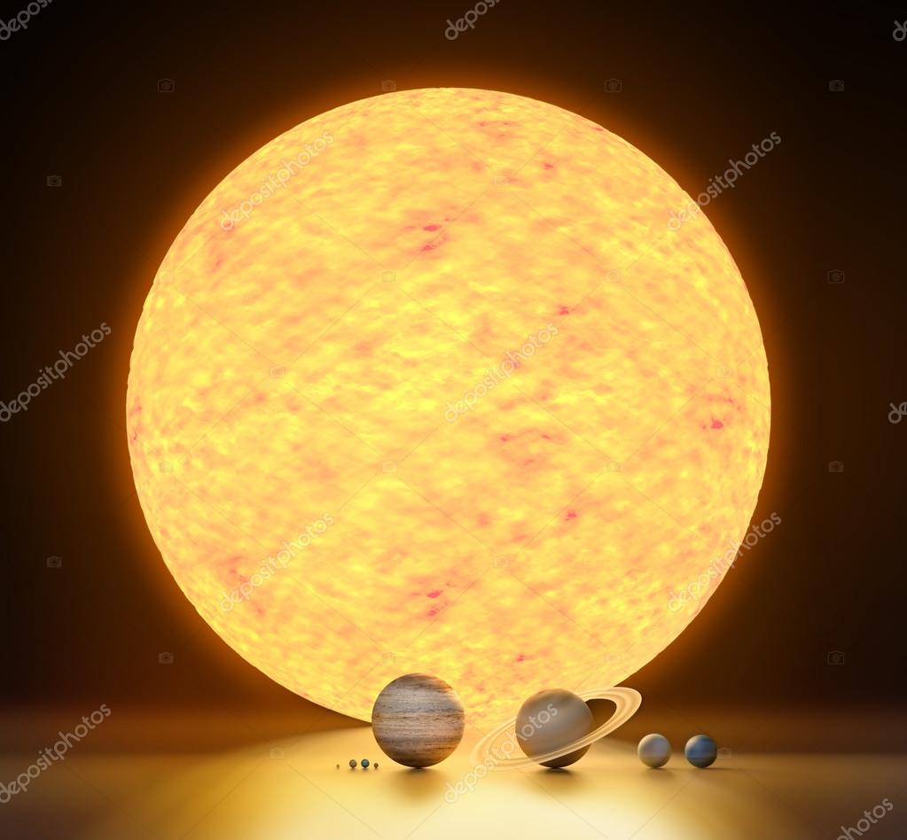 realistic model of the solar system scale