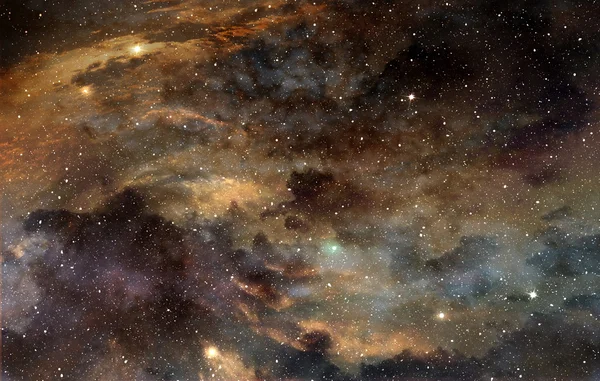 Star field and cosmic gas in the outer space — Stock Photo, Image
