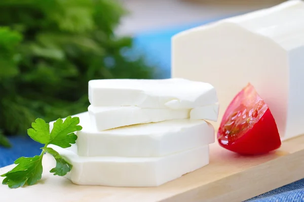 Delicioso queijo feta grego — Fotografia de Stock