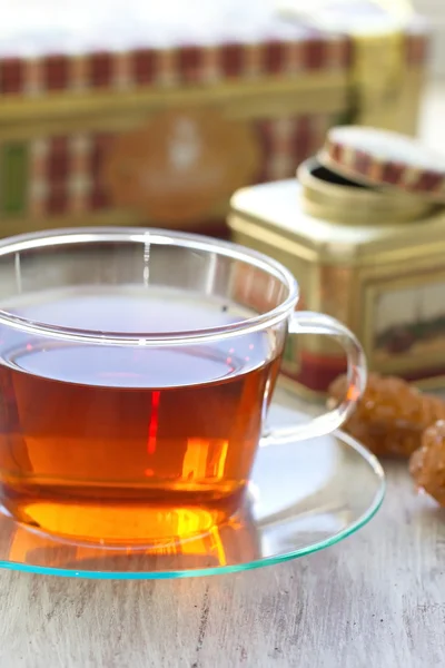 Taza de té con azúcar — Foto de Stock