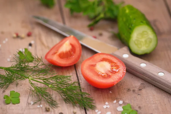 Ingredientes para salada vegatable — Fotografia de Stock