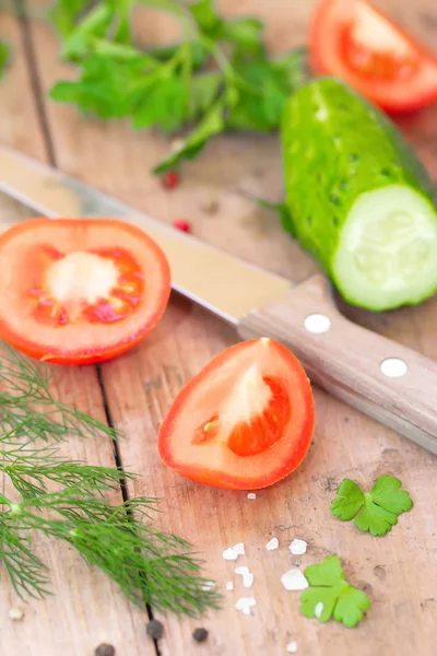 Ingredientes para salada vegatable — Fotografia de Stock