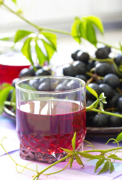 Kırmızı üzüm ve üzüm suyu — Stok fotoğraf