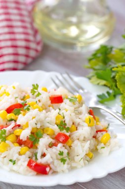 Risotto sebze ve Mısır ile