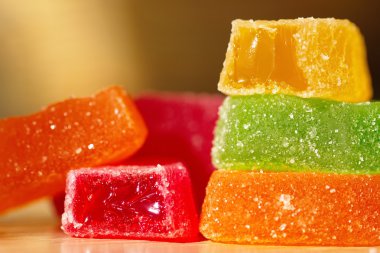 Çeşitli şekerler marmelat