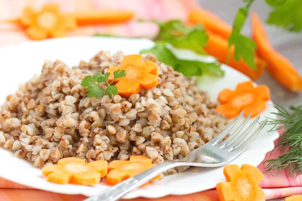 Bouillie de sarrasin aux légumes — Photo