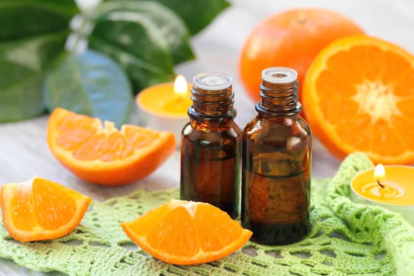 Orange väsentliga aromaolja — Stockfoto