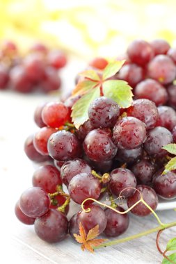 Bir sürü kırmızı üzüm.