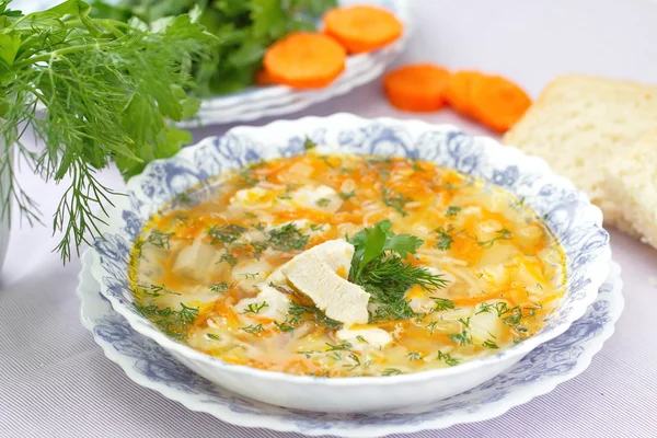Supă de pui cu legume — Fotografie, imagine de stoc