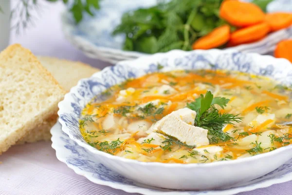 Sopa de pollo con verduras —  Fotos de Stock