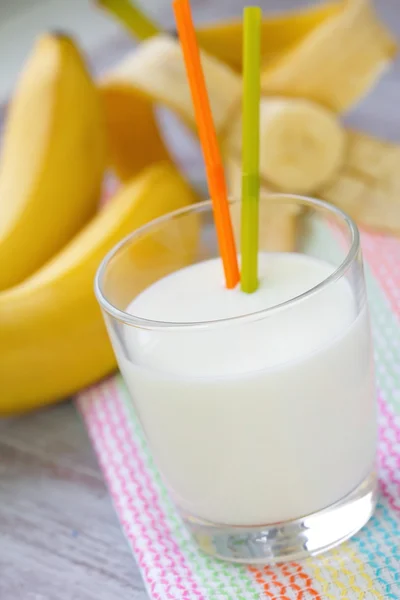 Batido de leite de banana — Fotografia de Stock