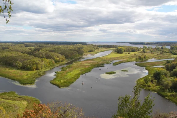 Landscape of the river from above — Stock Photo, Image