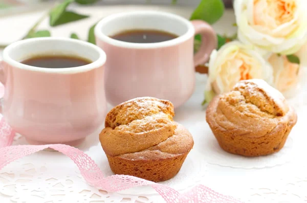 Muffins y café — Foto de Stock