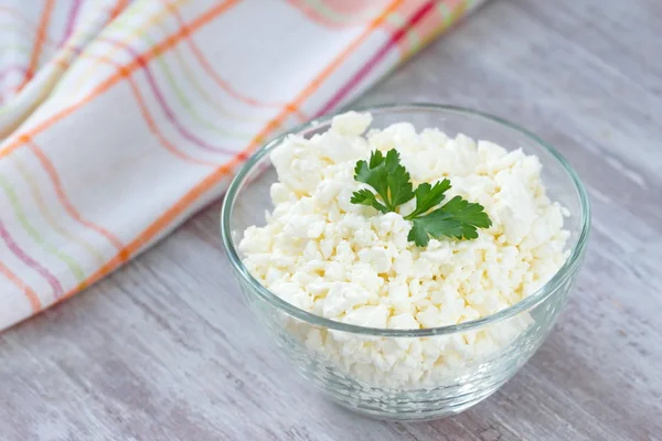 Fresh cottage cheese — Stock Photo, Image