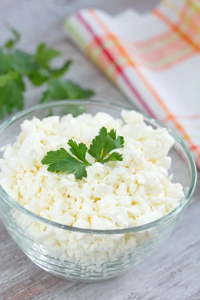 Fresh cottage cheese — Stock Photo, Image